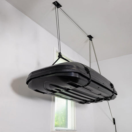 Essential Cargo Box Garage Ceiling Storage Hoist | 2-Pack-Ceiling-Grease Monkey Garage
