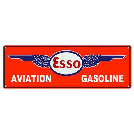 Esso Aviation Gasoline Metal Sign-Metal Signs-Grease Monkey Garage