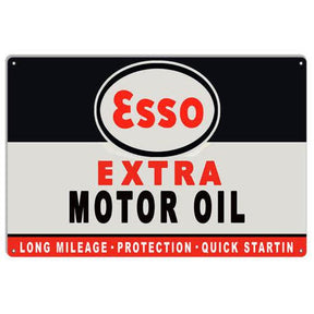 Esso Extra Motor Oil Metal Sign-Metal Signs-Grease Monkey Garage