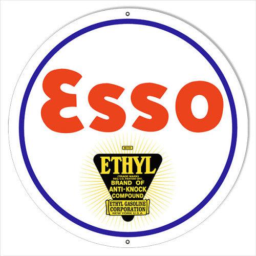 Esso Gasoline Metal Sign-Metal Signs-Grease Monkey Garage