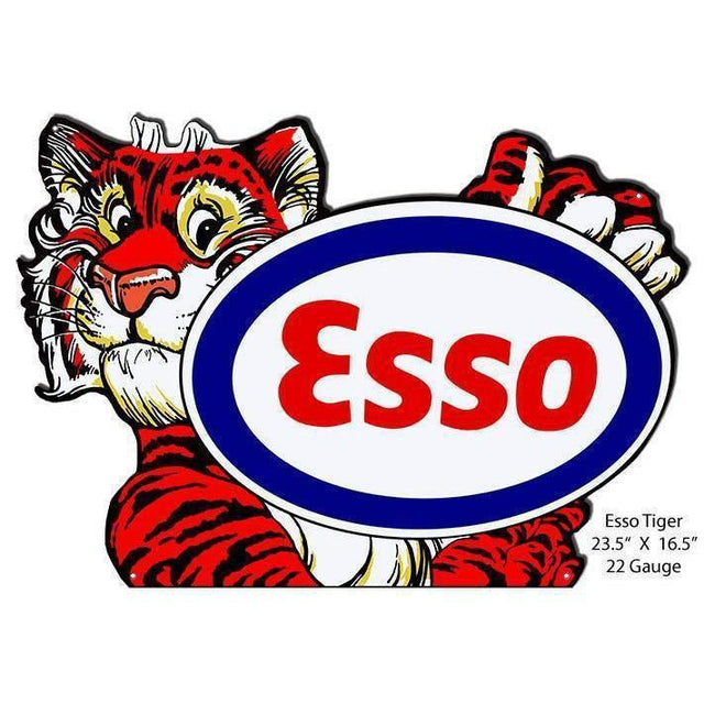 Esso Tiger Laser Cut Metal Sign-Metal Signs-Grease Monkey Garage