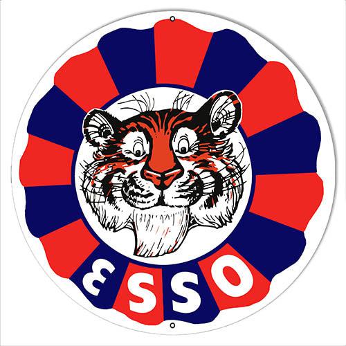 Esso Tiger Metal Sign-Metal Signs-Grease Monkey Garage