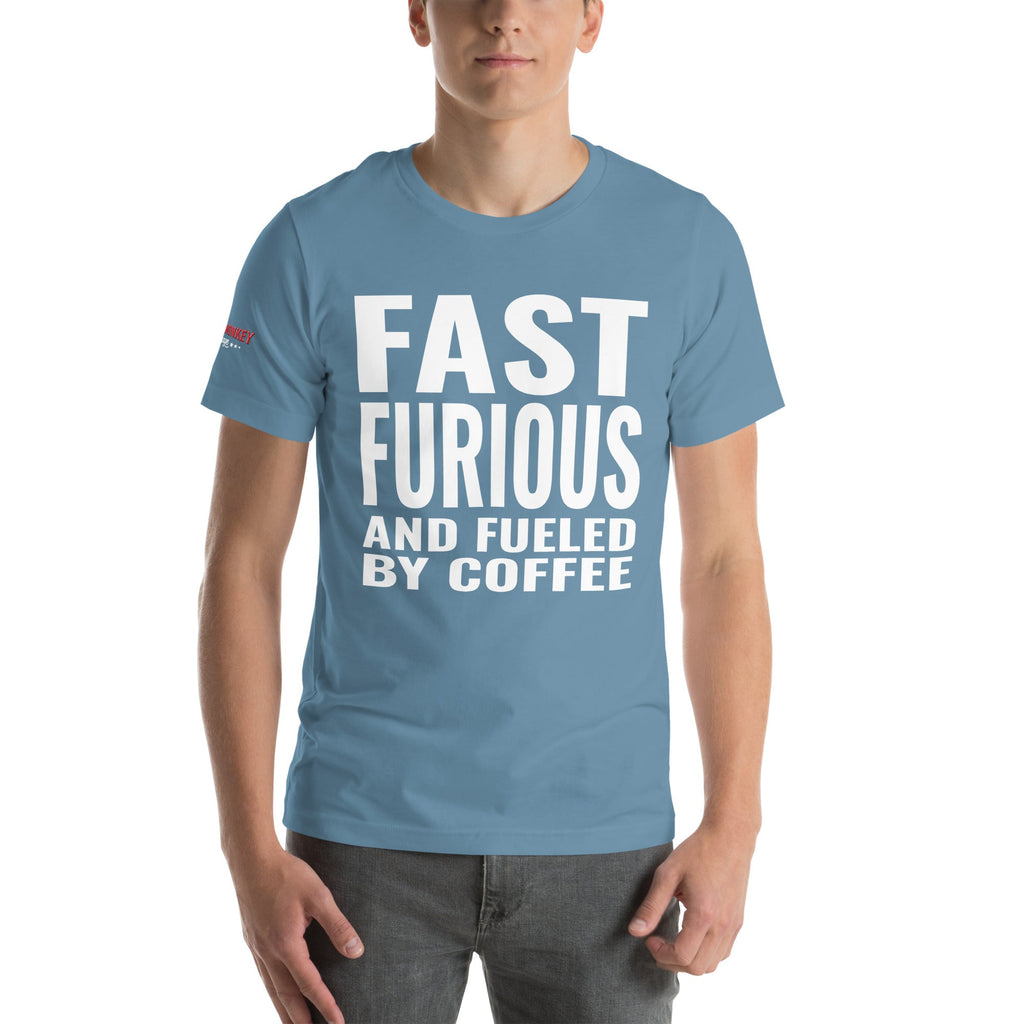 Fast Furious and Fueled by Coffee Unisex T-Shirt-Grease Monkey Garage