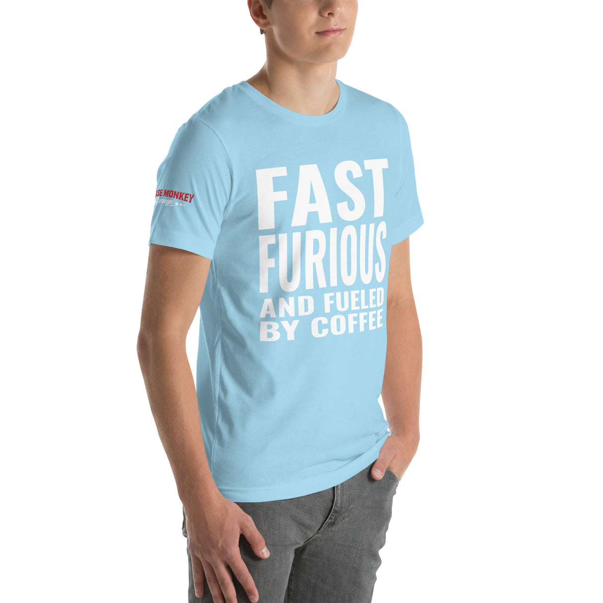 Fast Furious and Fueled by Coffee Unisex T-Shirt-Grease Monkey Garage