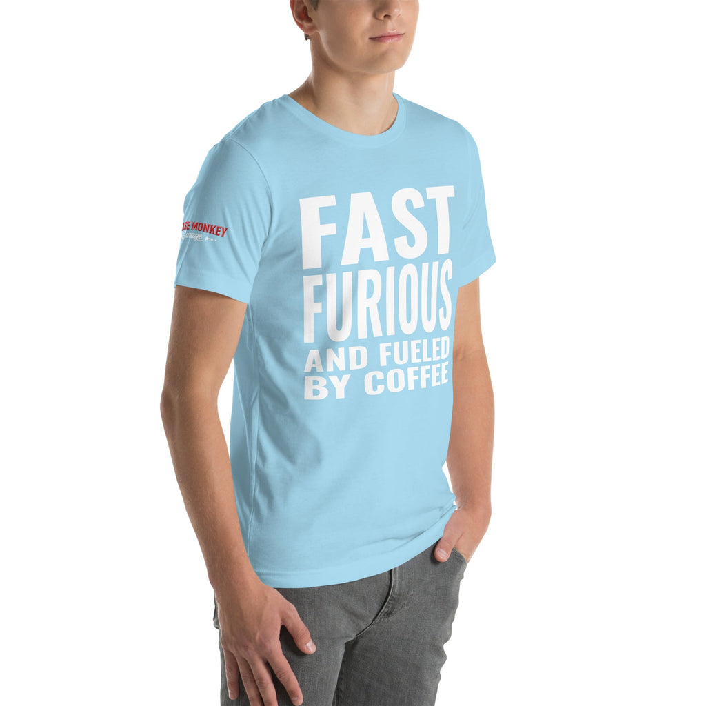 Fast Furious and Fueled by Coffee Unisex T-Shirt-Grease Monkey Garage