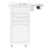 Folding Side Shelf with Power Strip for Salon Cart-Grease Monkey Garage