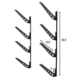 Fontana Water Ski Storage | Adjustable XSR | 4 Levels | Black-Wall Mounted-Grease Monkey Garage