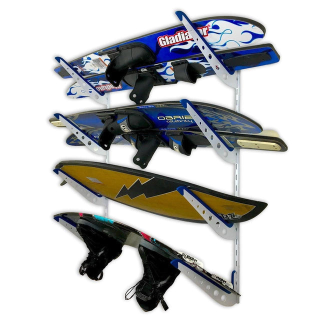 Fontana Water Ski Storage | Adjustable XSR | 4 Levels | White-Wall Mounted-Grease Monkey Garage