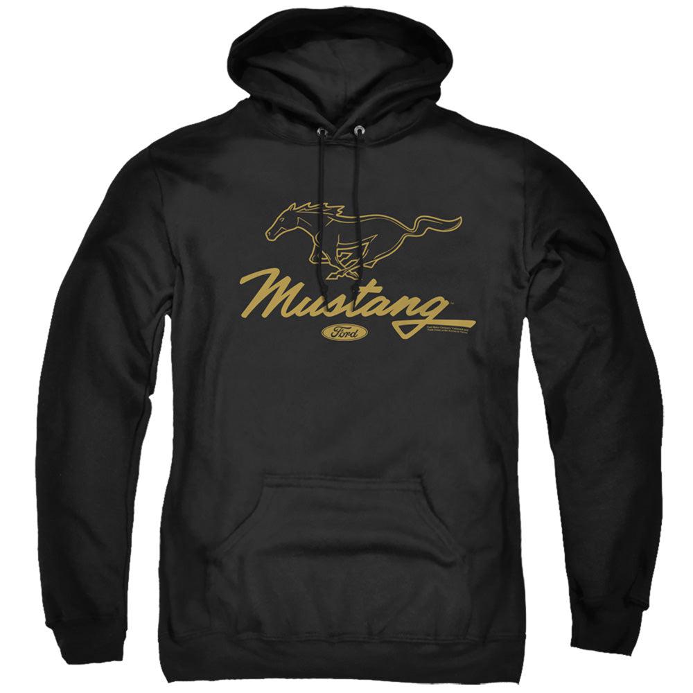 Ford Mustang Pony Script Pullover Hoodie Grease Monkey Garage