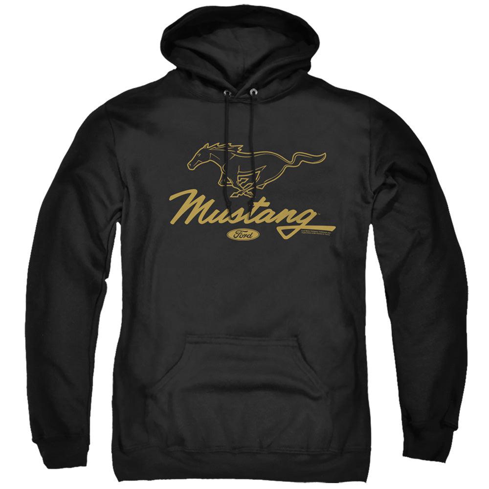 Ford Mustang Pony Script Pullover Hoodie-Grease Monkey Garage