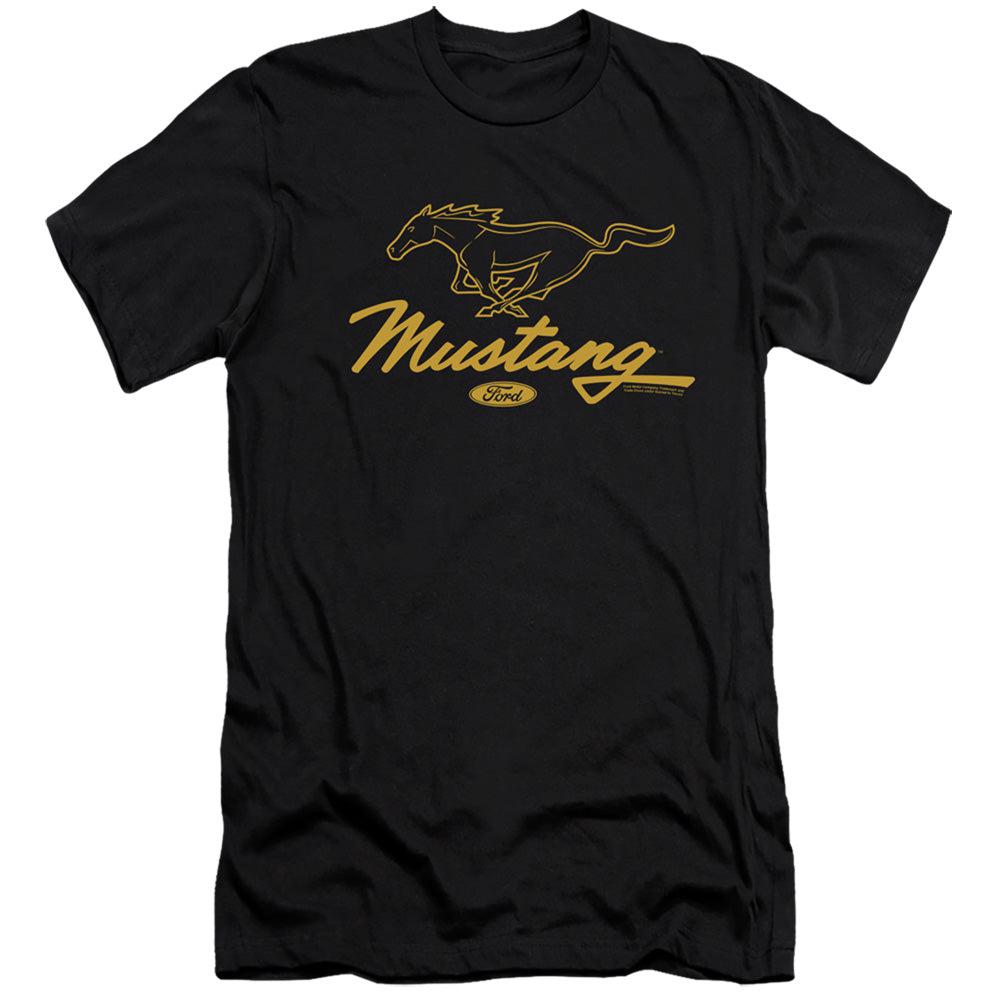 Ford Mustang Pony Script Short-Sleeve T-Shirt-Grease Monkey Garage