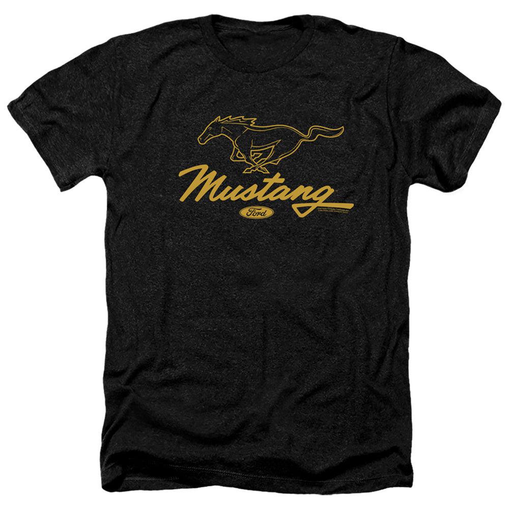 Ford Mustang Pony Script Short-Sleeve T-Shirt-Grease Monkey Garage