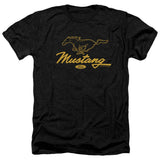 Ford Mustang Pony Script Short-Sleeve T-Shirt-Grease Monkey Garage
