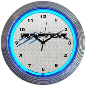 Ford Raptor Blue Neon Clock-Clocks-Grease Monkey Garage