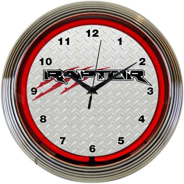 Ford Raptor Red Neon Clock-Clocks-Grease Monkey Garage