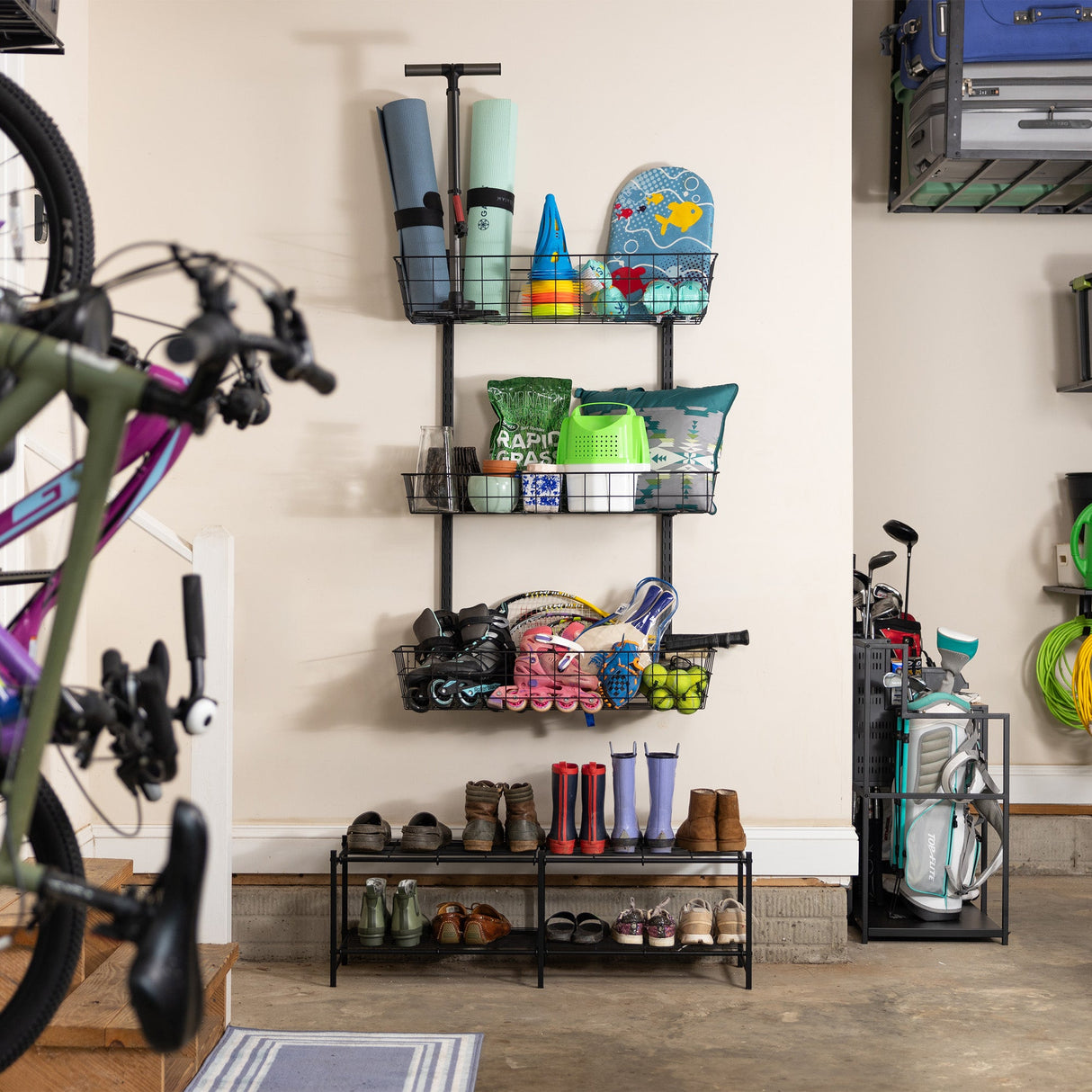 G-Basket | Adjustable Wall Storage System | Holds 120 lbs-Wall Mounted-Grease Monkey Garage