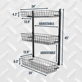 G-Basket | Adjustable Wall Storage System | Holds 120 lbs-Wall Mounted-Grease Monkey Garage