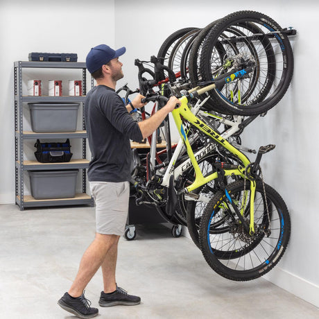G-Bike | Adjustable Wall Storage System | Holds 5 Bikes-Wall Mounted-Grease Monkey Garage
