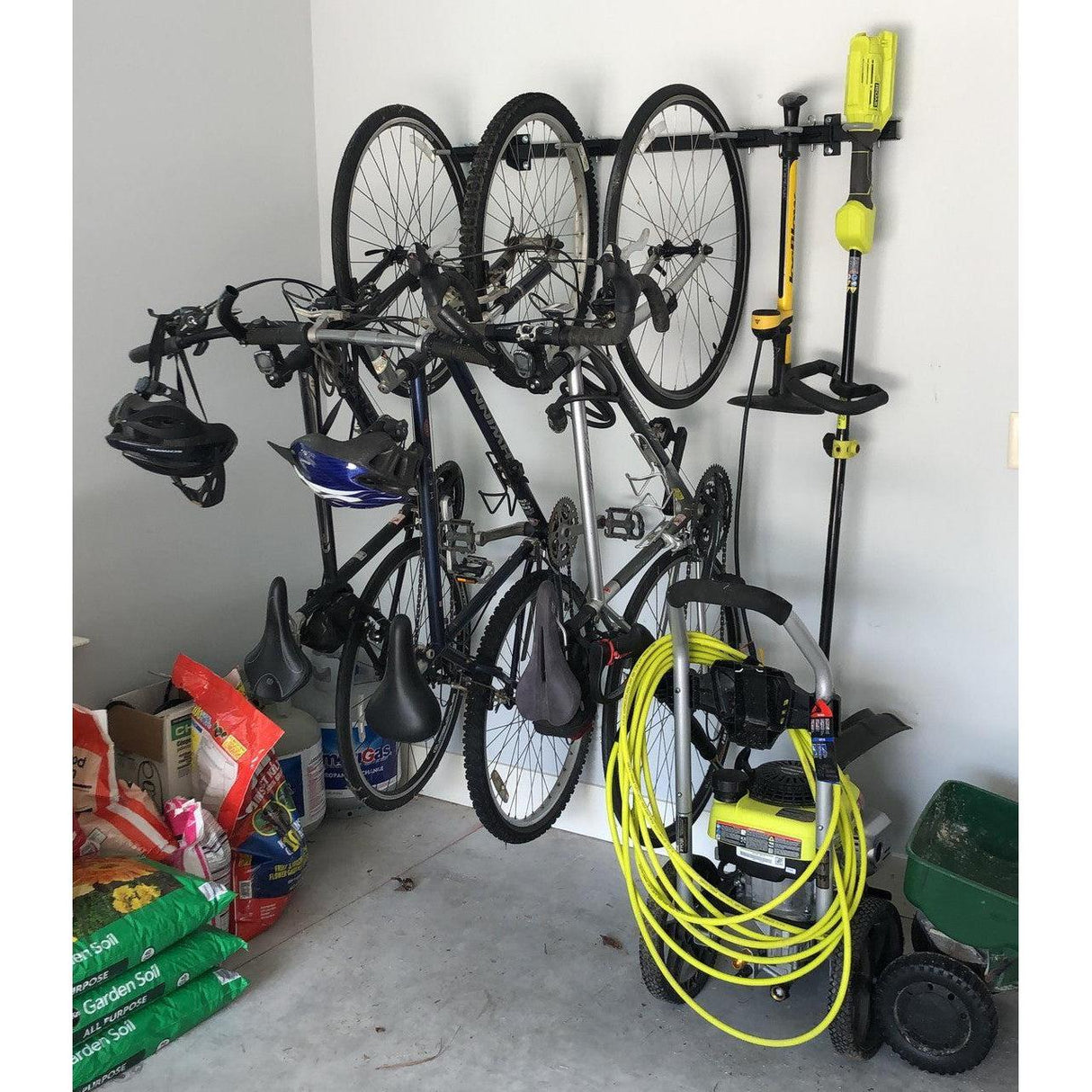 G-Bike | Adjustable Wall Storage System | Holds 5 Bikes-Wall Mounted-Grease Monkey Garage