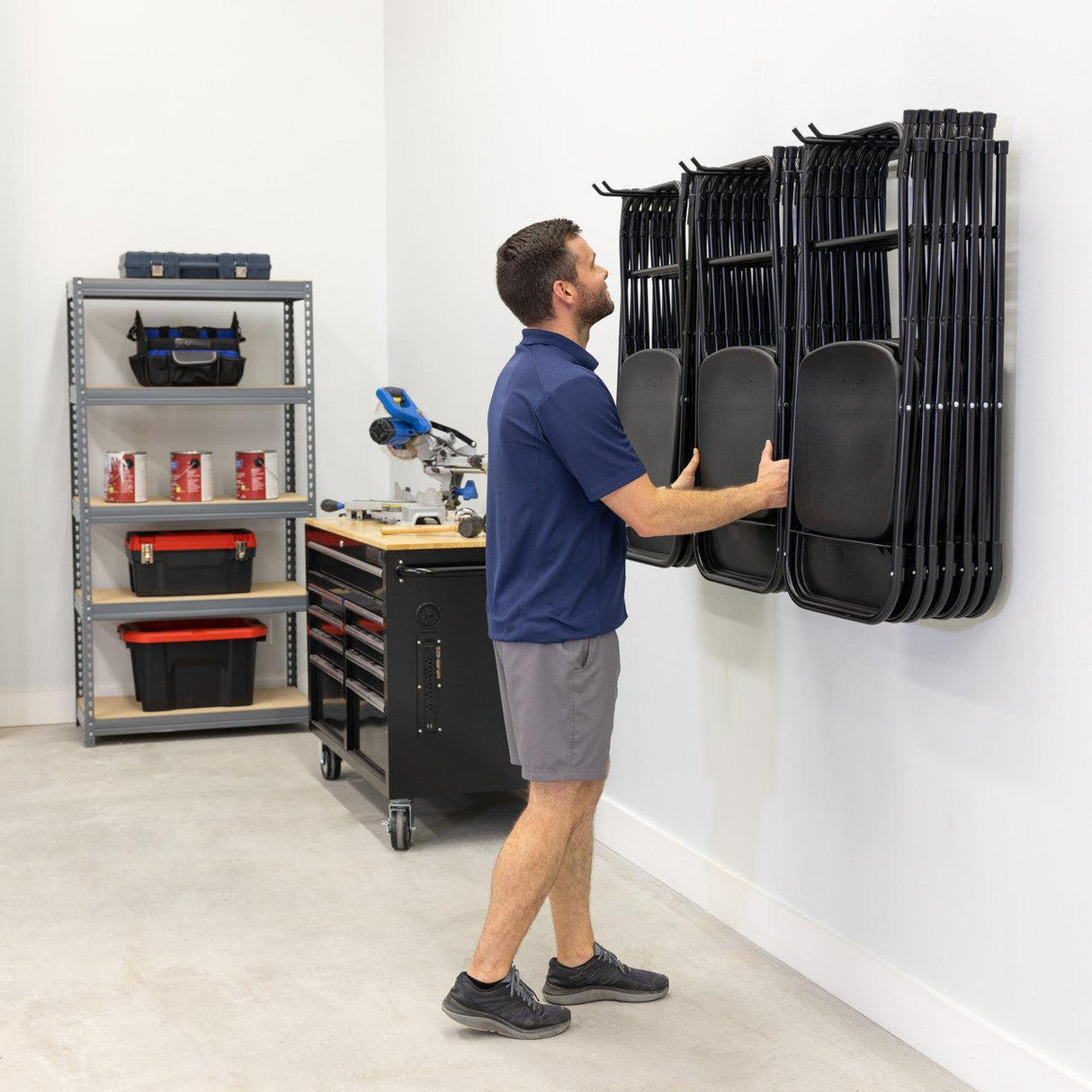 G-Chair | Adjustable Wall Storage System | Holds 300 lbs-Wall Mounted-Grease Monkey Garage