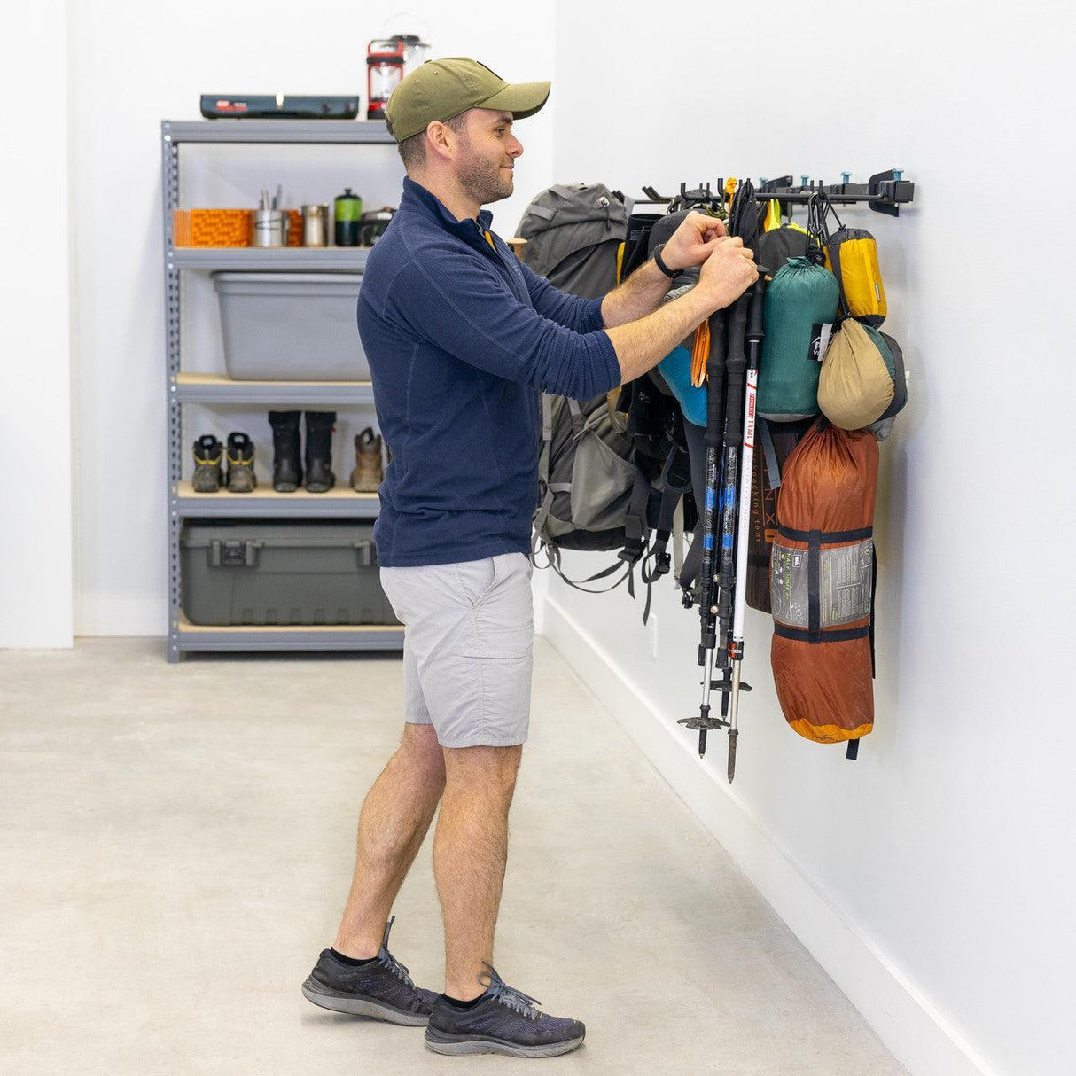 G-Hike & Camp | Adjustable Wall Storage System | Holds 300 lbs-Wall Mounted-Grease Monkey Garage