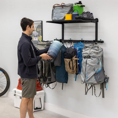 G-Hike & Camp + Shelf | Adjustable Wall Storage System | Holds 300 lbs-Wall Mounted-Grease Monkey Garage