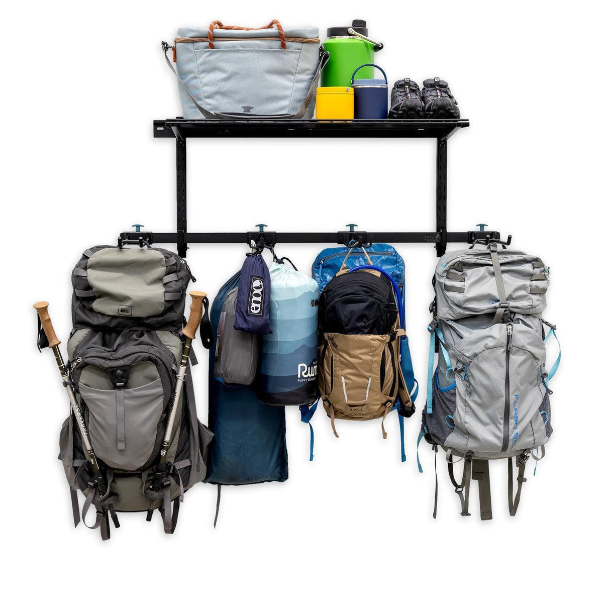 G-Hike & Camp + Shelf | Adjustable Wall Storage System | Holds 300 lbs-Wall Mounted-Grease Monkey Garage