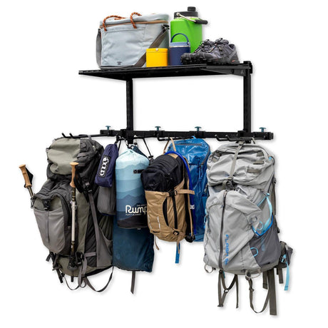 G-Hike & Camp + Shelf | Adjustable Wall Storage System | Holds 300 lbs-Wall Mounted-Grease Monkey Garage