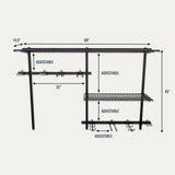 G-Sport Pro | Adjustable Wall Storage System | Holds 500 lbs-Wall Mounted-Grease Monkey Garage