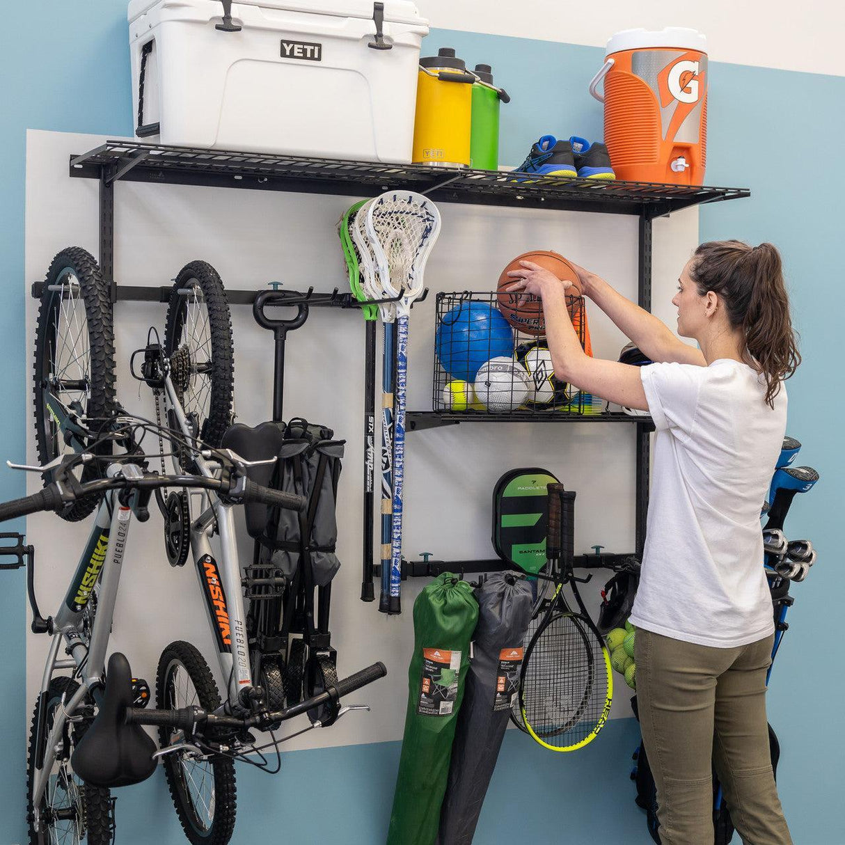 G-Sport Pro | Adjustable Wall Storage System | Holds 500 lbs-Wall Mounted-Grease Monkey Garage