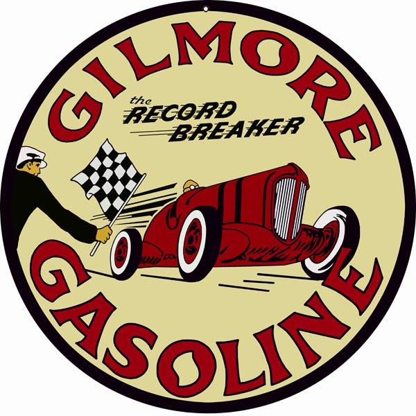 Gilmore Gasoline Metal Sign-Metal Signs-Grease Monkey Garage