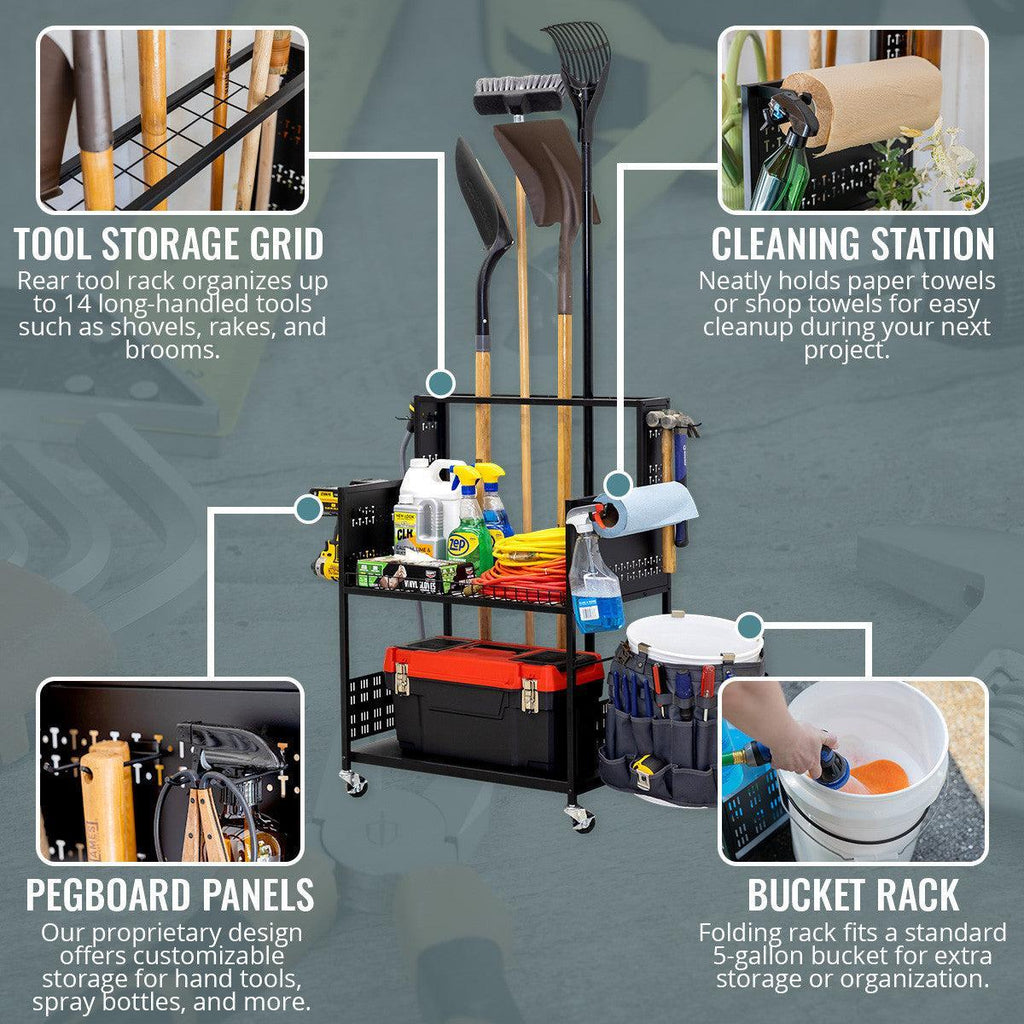 Goshen Tool Storage Organizer | Holds 250 lbs-Freestanding-Grease Monkey Garage