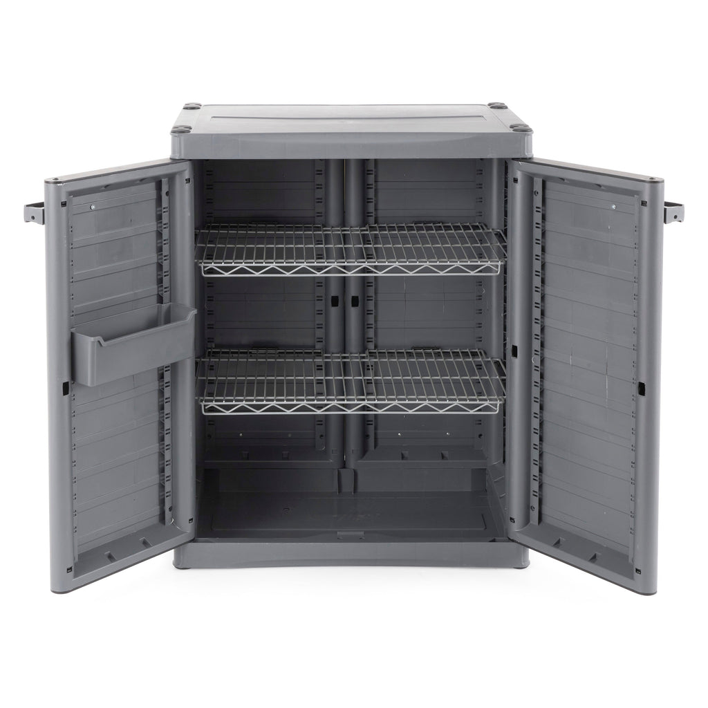 Gracious Living MaxIt Premium 2-Door Adjustable Metal Base Cabinet Organizer-Hardware | Hardware Accessories | Tool Storage & Organization | Tool Cabinets & Chests-Grease Monkey Garage
