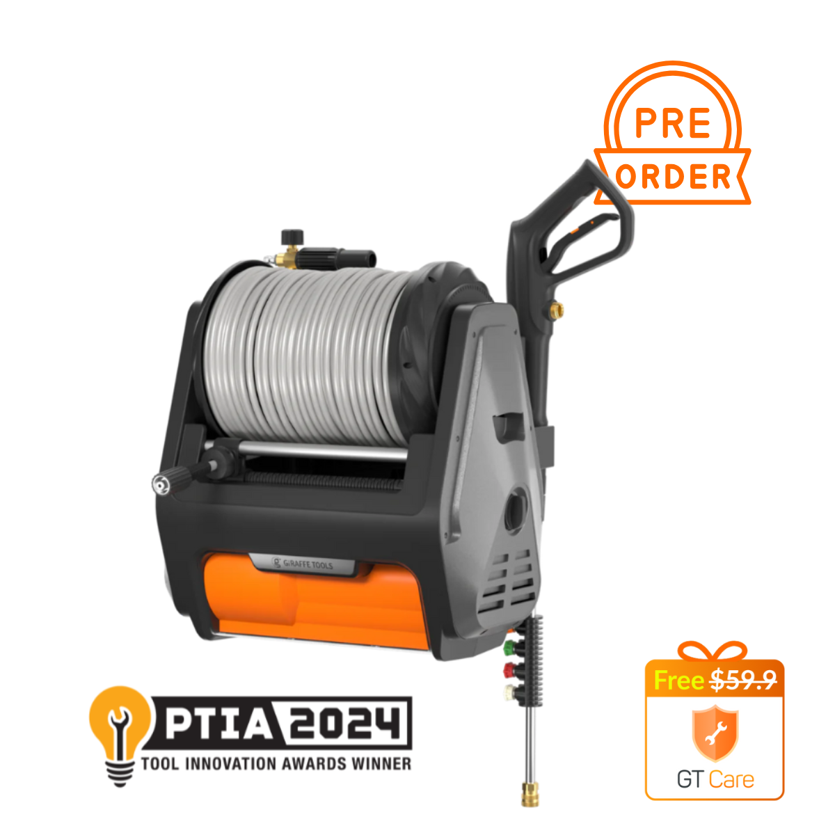 Grandfalls Retractable Pressure Washer PRO-Retractable Pressure Washer-Grease Monkey Garage