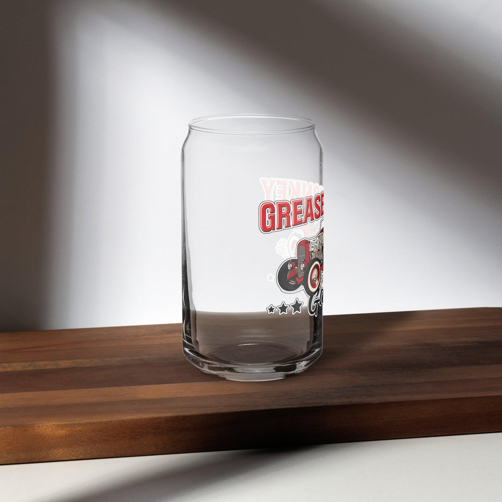 Grease Monkey Garage Can Shaped Glass-Grease Monkey Garage