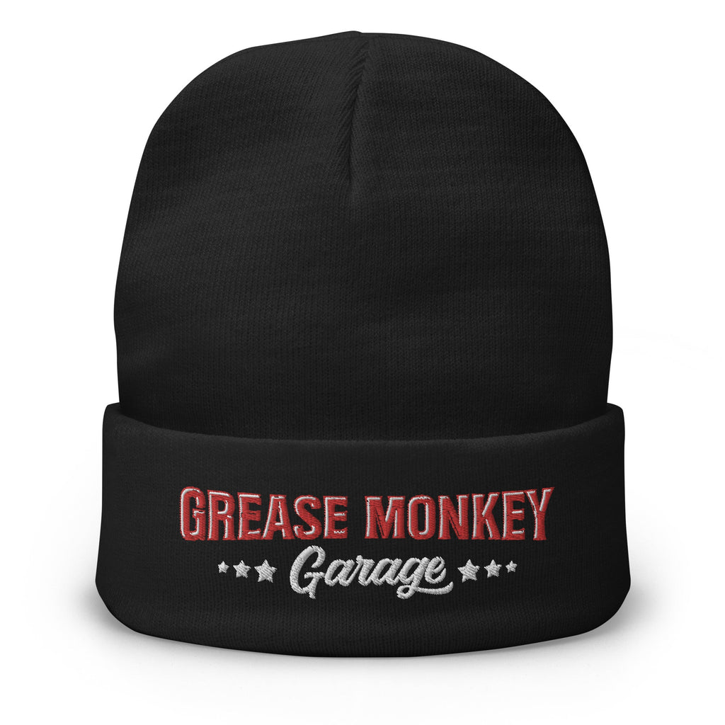 Grease Monkey Garage Embroidered Beanie-Grease Monkey Garage