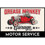 Grease Monkey Garage Motor Service Metal Sign-Metal Signs-Grease Monkey Garage