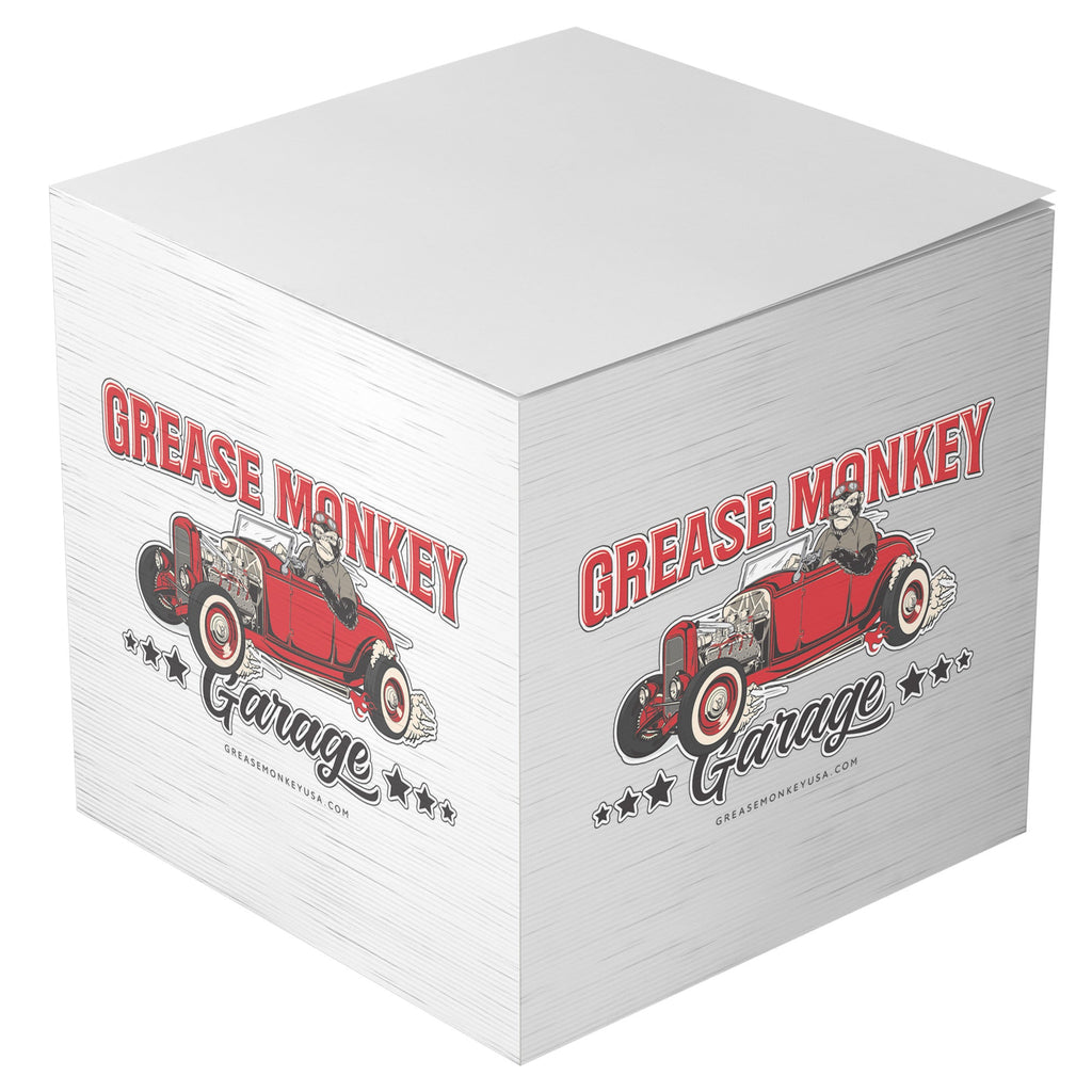 Grease Monkey Garage Post-It Notes Cube-Post-It Notes-Grease Monkey Garage