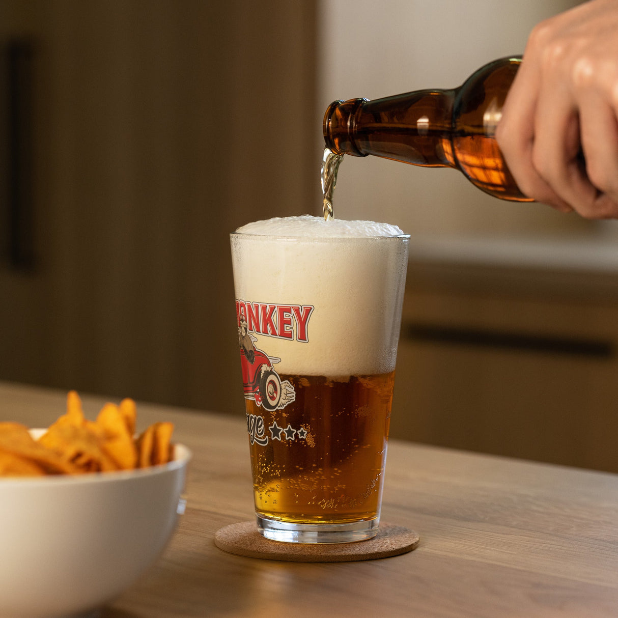 Grease Monkey Garage Shaker Pint Glass-Grease Monkey Garage