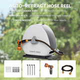 Ground-Mounted Retractable Hose Reel-1/2in-82ft-Retractable Garden Hose Reel-Grease Monkey Garage