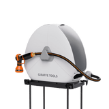 Ground-Mounted Retractable Hose Reel-1/2in-82ft-Retractable Garden Hose Reel-Grease Monkey Garage