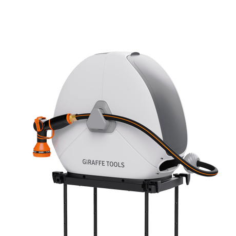 Ground-Mounted Retractable Hose Reel-1/2in-82ft-Retractable Garden Hose Reel-Grease Monkey Garage