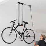 Heavy Duty Bike Hoist | Easy-Lift Overhead Bicycle Storage-Ceiling-Grease Monkey Garage