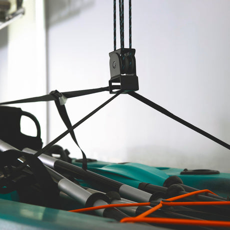 Heavy Duty Kayak Hoist Garage Ceiling Storage Hoist | Holds up to 150 lbs | 18' Lift-Ceiling-Grease Monkey Garage