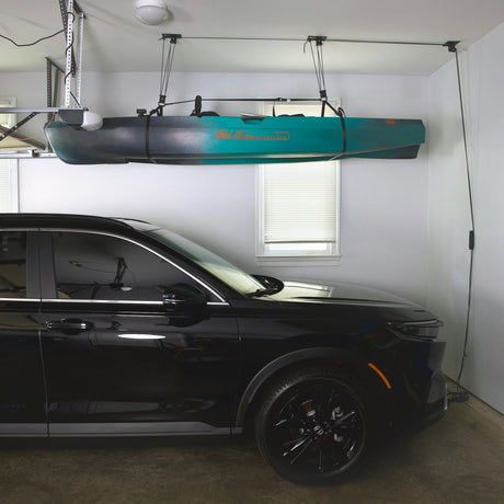 Heavy Duty Kayak Hoist Garage Ceiling Storage Hoist | Holds up to 150 lbs | 18' Lift-Ceiling-Grease Monkey Garage