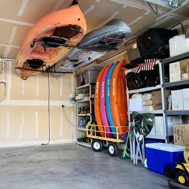 Hi-Port 2 | Adjustable Ceiling Storage Rack | Double | Holds 150 lbs-Ceiling-Grease Monkey Garage