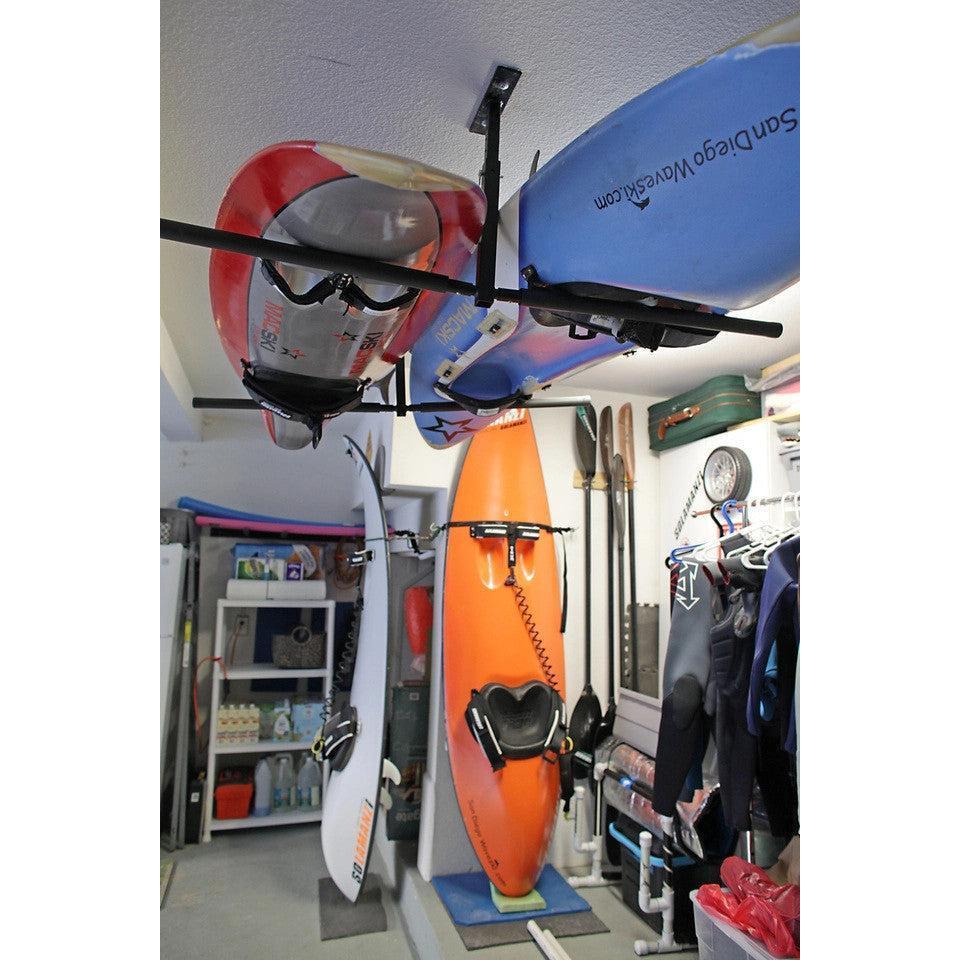 Hi-Port 2 | Adjustable Ceiling Storage Rack | Double | Holds 150 lbs-Ceiling-Grease Monkey Garage