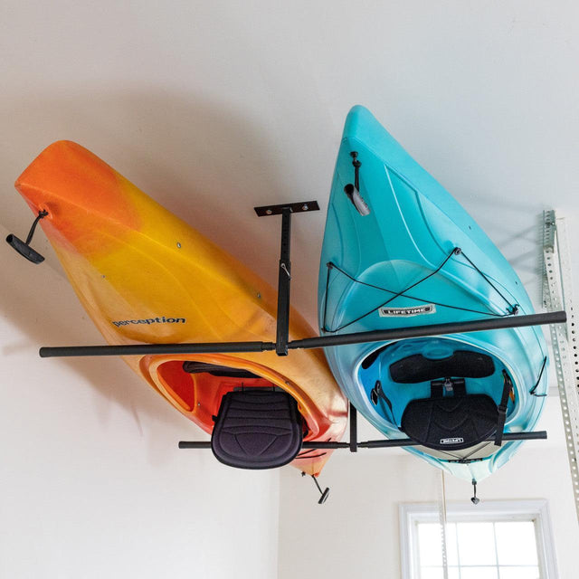 Hi-Port 2 | Kayak Adjustable Ceiling Storage Rack | Double | Holds 150 lbs-Ceiling-Grease Monkey Garage
