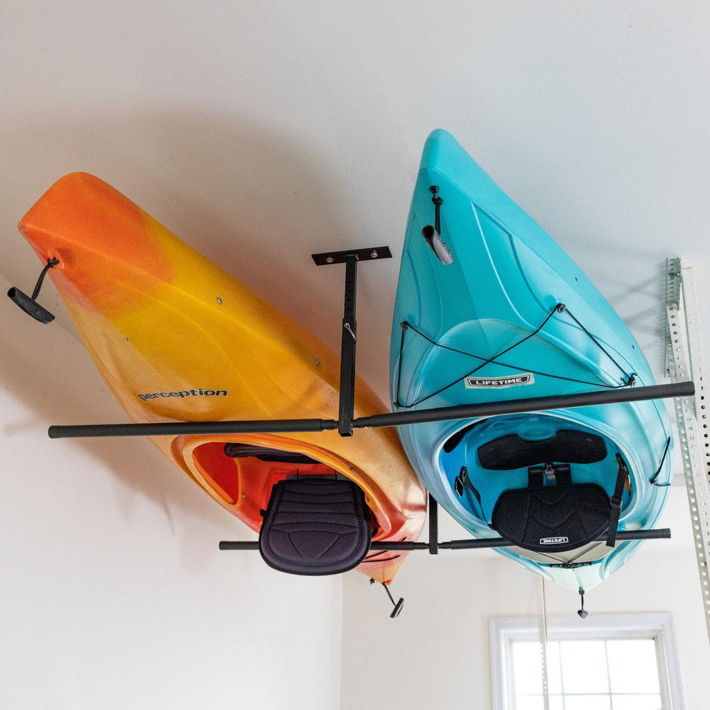 Hi-Port 2 | Kayak Adjustable Ceiling Storage Rack | Double | Holds 150 lbs-Ceiling-Grease Monkey Garage