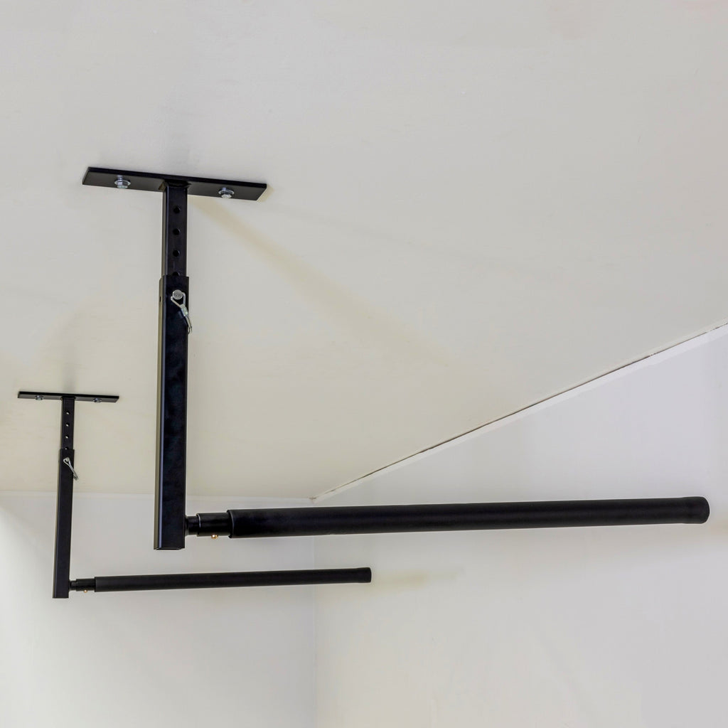 Hi-Port 2 | Ladder Adjustable Ceiling Storage Rack | Single | Holds 75 lbs-Ceiling-Grease Monkey Garage